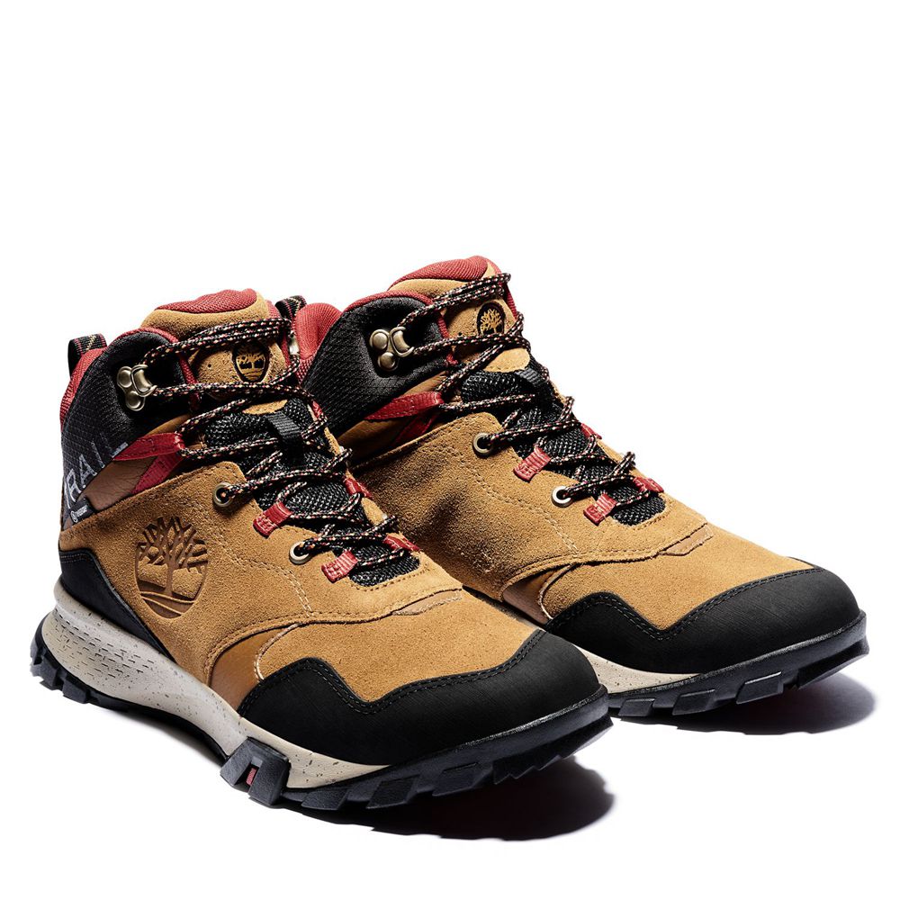 Bocanci De Drumeție Timberland Barbati Maro/Negrii - Garrison Trail Waterproof Mid - Romania - JAXFR